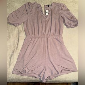 Express romper with puffed sleeves, size L, light pink